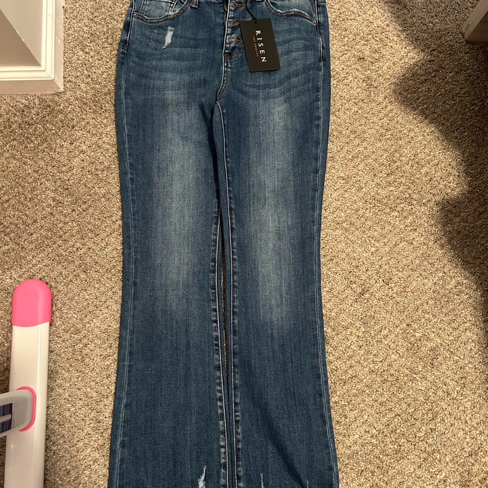 Risen high rise flare jeans 3/26